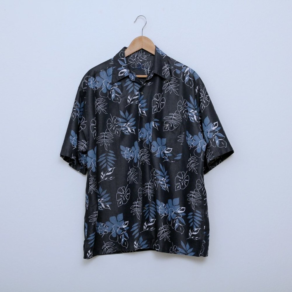 Ashworth Hawaiian Tropical Button Down Short‎ Sleeve Shirt